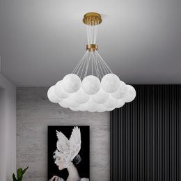 led Pendant Lamps Creative 3D printing bubble moon living room Hang lights modern minimalist children's bedroom