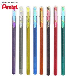 Gel Pens Japan Pentel Flash 2 Colors In One Pen K110 High Light Greeting Card Color 8pcs/lot