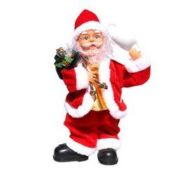 Christmas Decorations Decoration Santa Claus Wearing A Mask Electric Music Doll Ornaments Children's Dolls Xmas Gifts For Home Year 2022