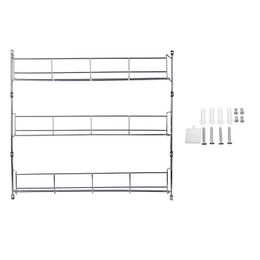 Kitchen Storage & Organisation 3 Tier Spice Rack Wall Mount Organiser Seasoning Box Holder Shelf Space Saver