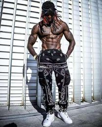 Fashion Street Wear Track Pants For Men Jogging High Loose Cargo Hip-hop Print Men's