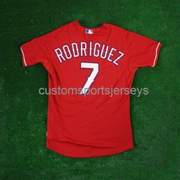 Men Women Youth Embroidery Ivan Rodriguez Red Cool Base Jersey All Sizes