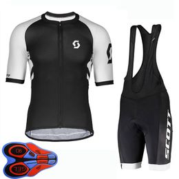 Mens Cycling Jersey set 2021 Summer SCOTT Team short sleeve Bike shirt bib pants sets Quick Dry Breathable Racing Clothing Size XXS-6XL Y21041050