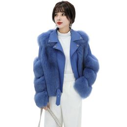 Women's Fur & Faux Winter Jacket Female Fashion Real Coats Genuine Sheepskin Leather Wholeskin Natural Outwear Overcome