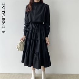 Spring Lace-up French Elegant Platycodon Grandiflorum Dress For Women And Winter Korean 210427
