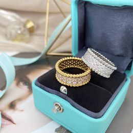 Men And Women Couple Rings Super Flash Zircon Ring Two Colours Fashion Accessories No Box