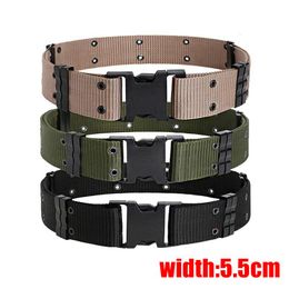 Waist Support 5.5cm Wide Nylon Tactical Belt Military Army Outdoor Hunting Fishing Sports Sprots Training Belts Men