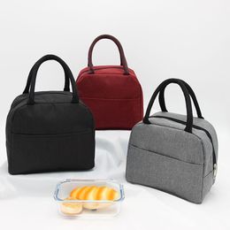 Multicolor Thickening Lunch Insulation Bag Cationic fabric Thermal Cooler Bags Waterproof Handbag Breakfast Box Portable Picnic Travel Food Storage Tote HY0081