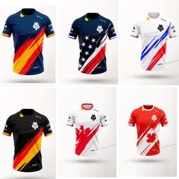 g2 jersey UK - Germany Spain Poland France Usa Canada Jersey G2 League of Legends E-sports National Team Uniform Custom Id Fan T-shirt