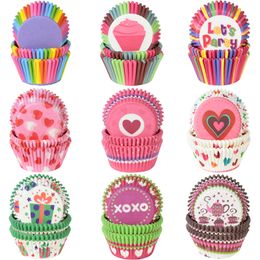 100Pcs Muffin Cupcake Paper Cups Cupcake Liner Baking Muffin Box Case Party Tray Decorating Tools Birthday Party Decor