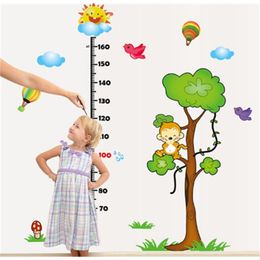 Little monkey cartoon tree height kindergarten children room can remove wall household adornment wall stickers 210420