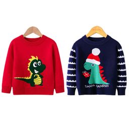 Fashion Autumn Baby Boys Warm Long Sleeve Sweaters Children Clothes Dinosaurs Kids Sweater For Girls Winter Baby Knitt Coat Tops Y1024