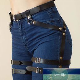 Women's PU Leather Sword Belt Waist Garter Handmade Body Bondage Sexy Leg Suspenders Restraints Belt BDSM Harness