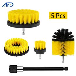 3/4/5pcs Power Scrubber Brush Electric Drill Brush Power Scrubber Bathroom Surface Tub Shower Tile Cleaning Tools 210329