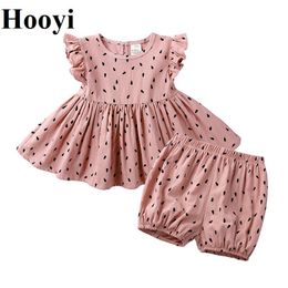 Summer Girls Suits Baby Dresses Toddler Short Pants Infant Outfits Children Clothes Cotton Sets 210413