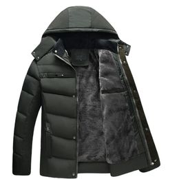Winter Cool Jacket Men Plus Size Grésos Parkas Com Capuz Parkas Old Homem Quente Casual Padded Pai Snow Wear Outwear 4xl ml