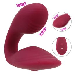 Massage Items 10 Frequency Bendable Dildo Vibrators Silicone Stimulator Wireless G Spot U Double Sexy Toy For Woman