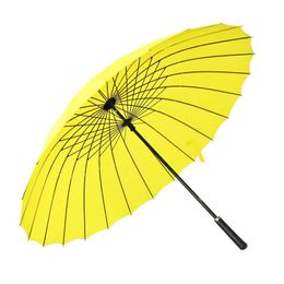 Umbrellas Large Colourful Rainbow Umbrella Rain Man Women 24K Windproof Long Handle Waterproof Fashion Parasol 2021