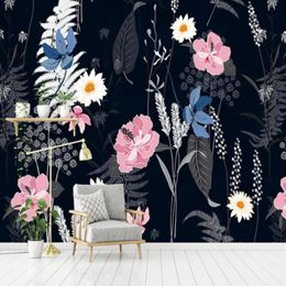 Wallpapers Customized Large Murals 3D Wallpaper Modern Hand-painted Flowers And Birds Living Room Wall Decoration