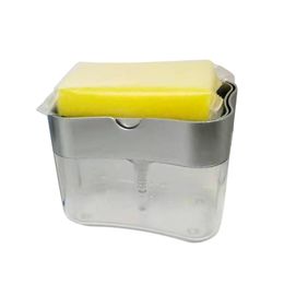 Liquid Soap Dispenser ABS Kitchen El Home Sponge Caddy Portable Cleaning Bathroom Toilet Water Resistant Hand Push Pump Holder