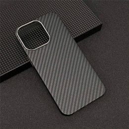 Genuine Real Carbon Fiber iPhone Case for iPhone 13Pro 13 Pro Max 12Pro Mini Ultra Thin Anti-fall Hard Metal Camera Ring Cover