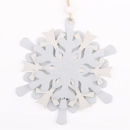 NEWChristmas Ornament Felt Snowflake Pendant DIY Decoration Xmas Tree Hanging Pendants Crafts LLE10752