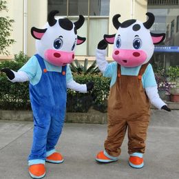 Halloween Dairy Cow Mascot Costume Top Quality customize Cartoon cows Anime theme character Adult Size Christmas Carnival Festival Fancy dress