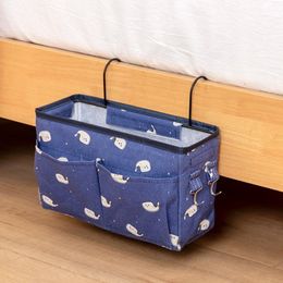 Storage Bags Fabric Bedside Organiser Hanging Bag Home Bedroom Wardrobe Pouch Office Table Kitchen Basket With Hook