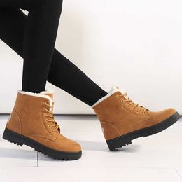 Boots women 2021 new keep warm winter snow boots ankle boots shoes woman solid Colour comfortable women boot plus size Y0910