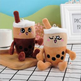 Creative Pearl Milk Tea Plush Toys Grab Machine Dolls Backpack Accessories Dolls Wholesale Activities Small Gifts 15CM