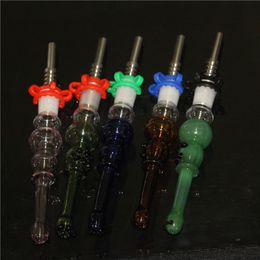 hookahs Nectar Kits with Domeless Quartz Nail 14mm Nector Oil Rigs Glass Bongs Water Pipes