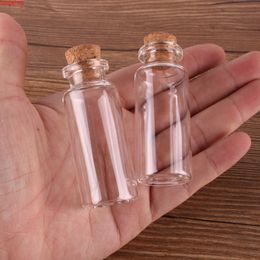 24pcs 15ml 24*60*12.5mm Small Glass Wishing Bottles with Cork Stopper Empty Spice Jars Gift Crafts Vialsgoods