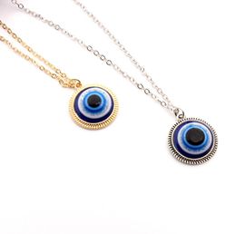 Girl Jewelry accessory O-Chain necklaces 18mm Blue Eye Pendant Necklace Length 55cm Birthday gift