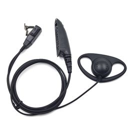 Xqf d form hook earpiece ptt microphone portable radio motorola gp328 gp340 pro5150 ht750 ht1250 mtx950 walkie talkie