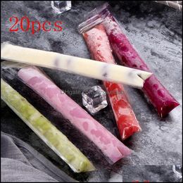 Kitchen Kitchen, Dining Home & Gardenplastic Popsicle Bags Molds Mold Pouch With Zip Seals Disposable Self Sealing Frozen Bar Ice Cream Tool