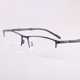 Fashion Sunglasses Frames Half-Rim Glasses Frame Customized Prescription Optical Men's Business Metal Wholesale 1541