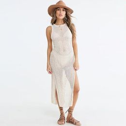 Knitted Beach Cover up Dresses Pareo de Plage Swimsuit cover Up wear Pareos Playa Mujer Bikini #Q791 210420