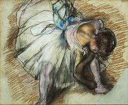 Dancer Adjusting Her Shoe Home Decor Oil Painting On Canvas Handcrafts /HD Print Wall Art Picture Customization is acceptable 21053109