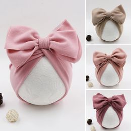 4pcs Babys Hats Turban Flower bows Newborn Baby Girl Hat Beanie Cap Autumn Winter Infant Toddler Kids Girls Bonnet Photography Props