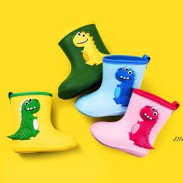 newChildren's Rainshoes Cartoon Animals Rainshoes Outdoor Non-slip Waterproof Wear-resisting Kids Rain Rubber Insulated Boots Keep Warm