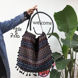 DHL50pcs Stuff Sacks Shoulder Bag Women Tassel Boho Hippie Gypsy Fringed Handbags Mix Colour