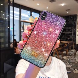 Diamond Glitter Gradient Rhineston Phone Cases for iPhone 13 12 11 Pro Max XR 8 Plus Samsung S20 FE S21 Ultra S22 Designer Women Cover