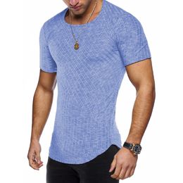 Casual Selling Fashion Men T-Shirts Summer Tees Mens Clothing Short Sleeve Casual O Neck cotton Fitness Tshirt Sportwear 8 Colours