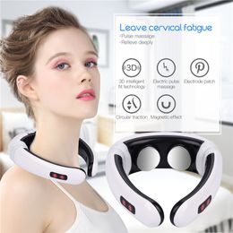 3D Intelligent Electric Magnetic Pulse Neck Massage Shoulder Massager Cervical Relaxation Pain Relief Tool Health Care Massager
