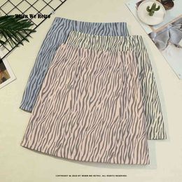 Jupe Femme 2021 New Women Ladies Sexy Mini Skirt VD1882 Casual Y2K Zebra Pattern Animal Printed Short Skirt X0522