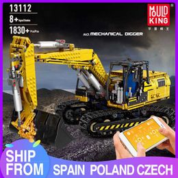 MOULD KING Motorized High-Tech Excavator truck Link Belt 250 X 3 - PF version Truck Model Building Blocks Bricks Kids toys Gifts X0902