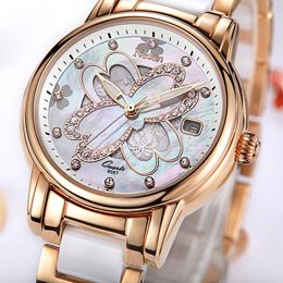 Wristwatches Nesun Women's Creative Fashion Luxury Top Brand Watches Women Waterproof Diamond Analog Quartz Relogio Feminino2021