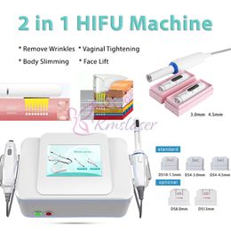 HIFU Ultrasound Vaginal 2 IN 1 Body Slimming Machine Anti Wrinkle Face Lifting Skin Tightening Beauty Equipment