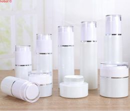 Pearl White Glass Bottles 20ml 30ml 40ml 60ml 80ml Cosmetic Cream Bottle With Pump Sprayer, Luxury for Skincare SNgoods