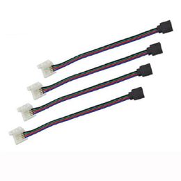 2021 NEW RGB LED Strip light connectors 10mm 4PIN No soldering Cable PCB Board Wire to 4 Pin Female Adapter for SMD